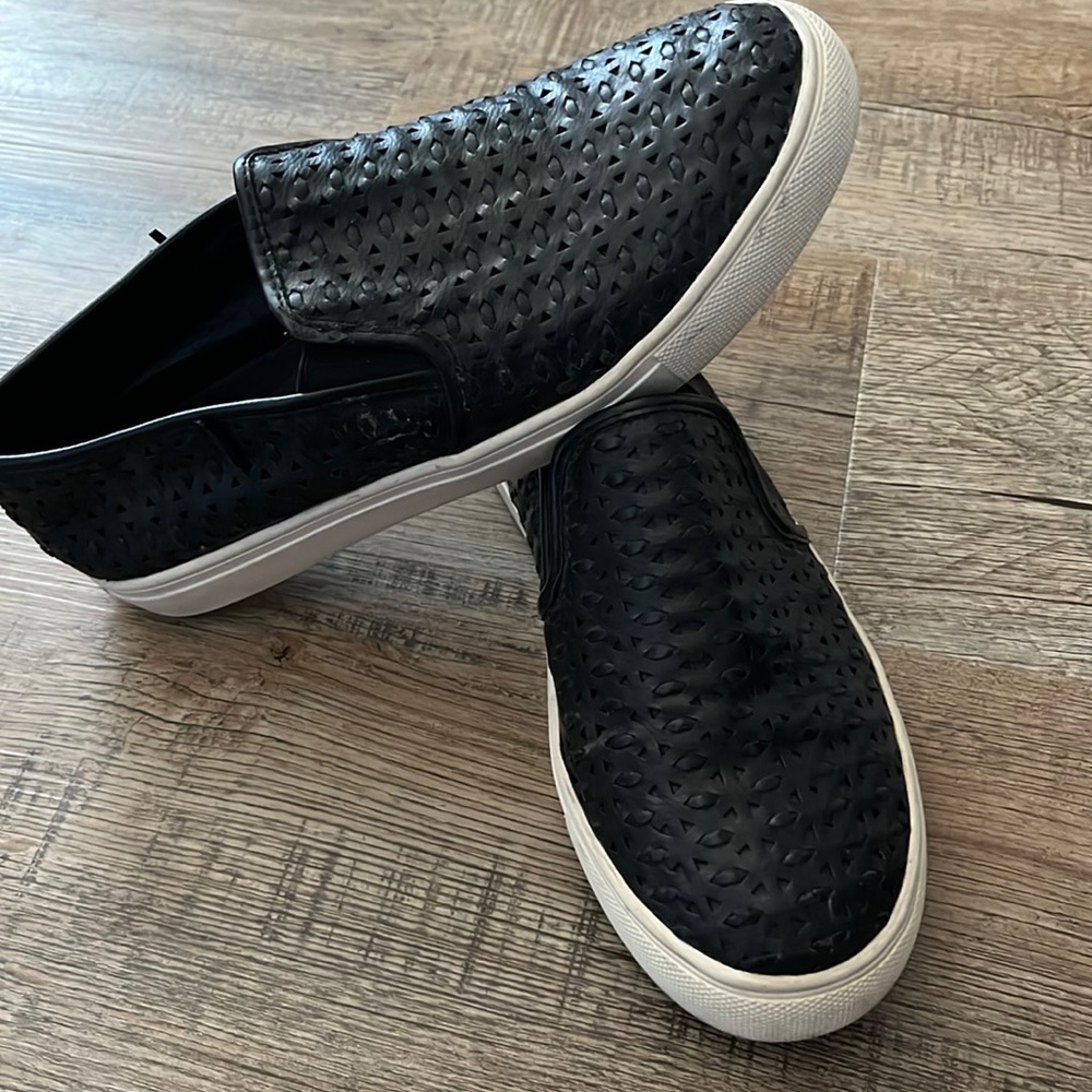 Steve Madden Black Slip On Shoes